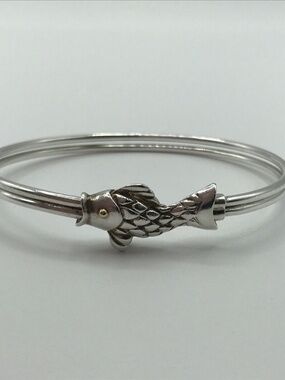 Tiffany & Co. Sterling Silver Koi Fish Bangle Bracelet